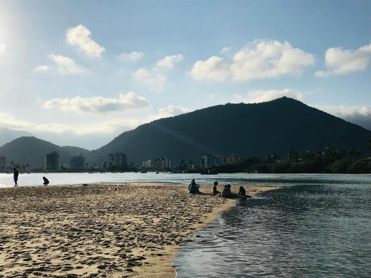 Apartamento Pe Na Areia Frente Para O Mar E Piscina Na Prainha Caraguatatuba Kültér fotó